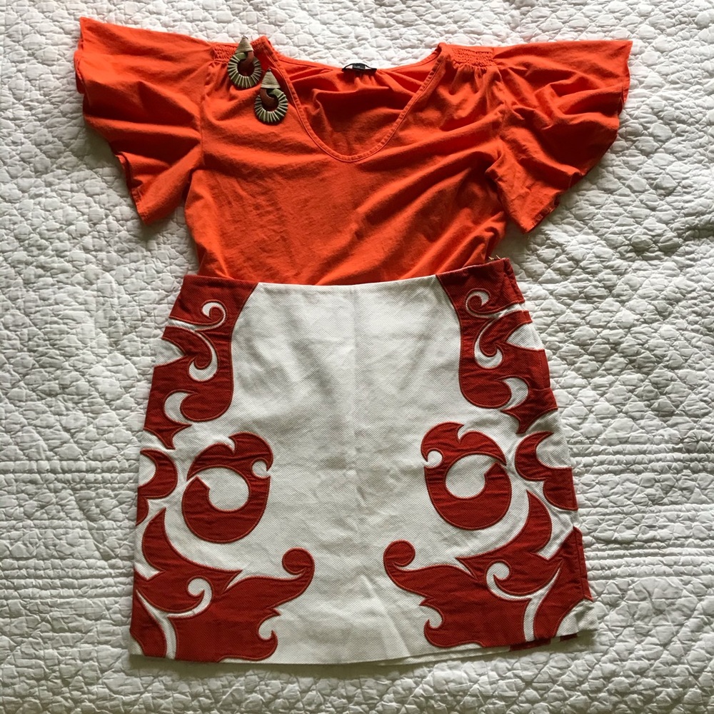 Anthropologie Embroidered Skirt - HELD FOR RACHEL